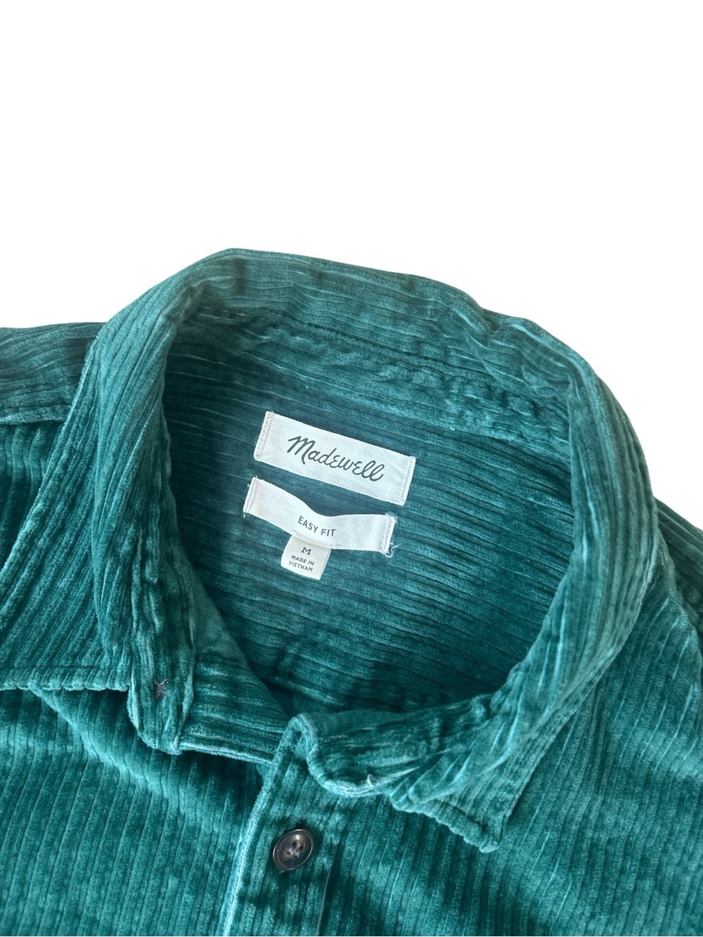 Madewell women Green Corduroy Button-Down Shirt - Picture 2 of 9